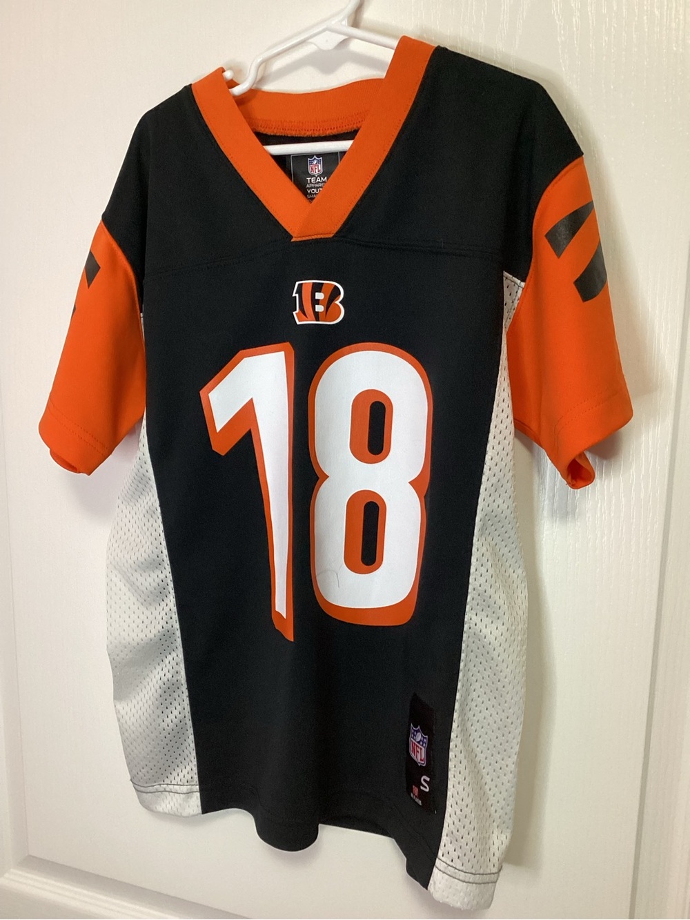 NFL Kids Cincinnati #18 Jersey in Black, Orange & White